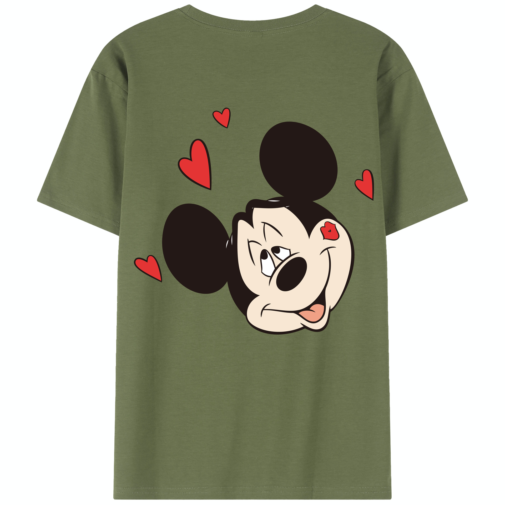 （画像用） ミッキーマウス Mickey Mouse 綿100％半袖Tシャツ（背面プリント）